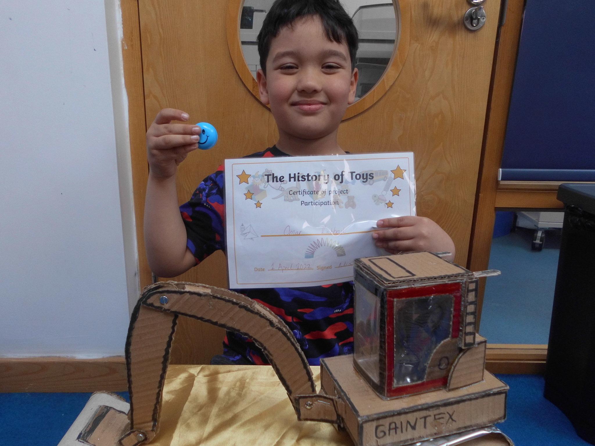 Omar - The KS1 Winner of the Toys home-project!